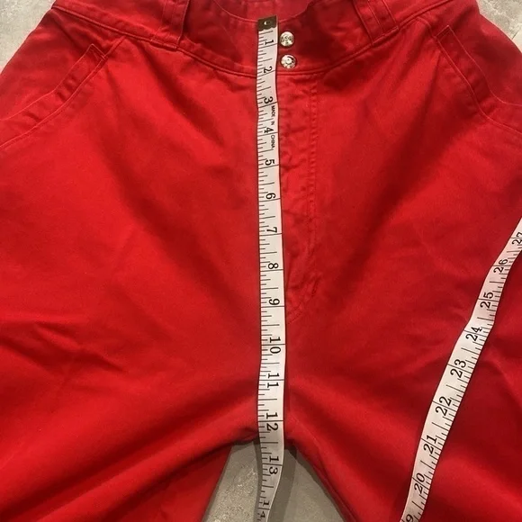 Mom Style High Rise Red Pants - Picture 5 of 9